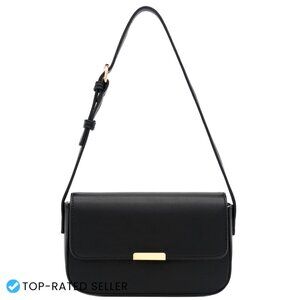 Mini Rectangular Flap Shoulder Bag Classic Chic Elegant Faux Leather Purse
